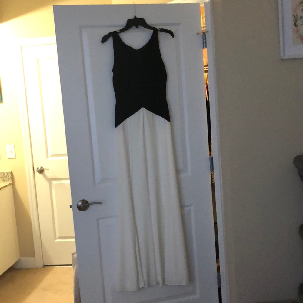 Ralph Lauren B&W formal dress